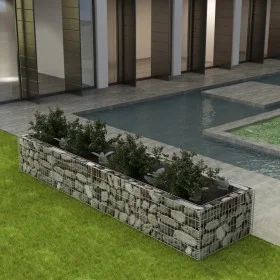 Steel gabion planter bed 360x90x50 cm by vidaXL, Pots and planters - Ref: Foro24-142555, Price: 95,23 €, Discount: %