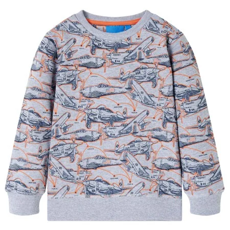 Sudadera infantil gris mélange 128 de , Camisetas para niños - Ref: Foro24-13167, Precio: 11,82 €, Descuento: %