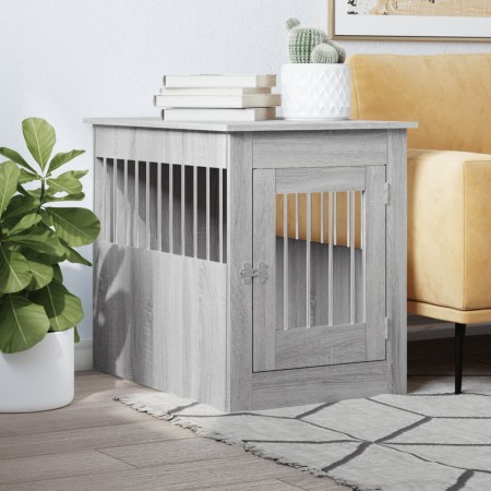 Engineered wood dog crate in Sonoma gray, 55x80x68 cm by , Dog kennels - Ref: Foro24-838328, Price: 89,27 €, Discount: %