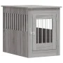 Engineered wood dog crate in Sonoma gray, 55x80x68 cm by , Dog kennels - Ref: Foro24-838328, Price: 87,89 €, Discount: %