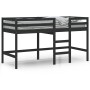 Cama alta de niños escalera madera maciza pino negra 90x190 cm de , Camas y somieres - Ref: Foro24-835894, Precio: 182,60 €, ...