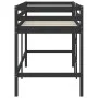 Children's loft bed ladder solid black pine wood 90x190 cm by , Beds and slatted bases - Ref: Foro24-835894, Price: 180,19 €,...