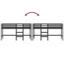 Cama alta de niños escalera madera maciza pino negra 90x190 cm de , Camas y somieres - Ref: Foro24-835894, Precio: 182,60 €, ...