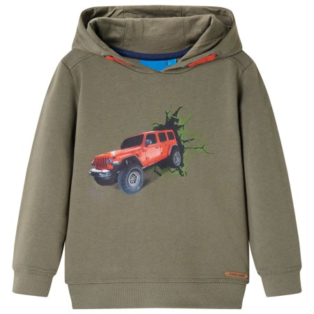 Child's hooded sweatshirt in khaki color, size 104 by , Kids T-shirts - Ref: Foro24-13385, Price: 12,49 €, Discount: %
