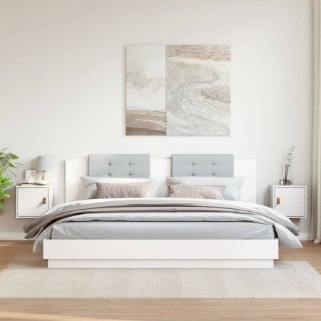 Armarios de pared 2 uds madera maciza pino blanco 31,5x30x30 cm