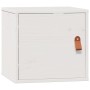 Armarios de pared 2 uds madera maciza pino blanco 31,5x30x30 cm