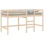 Cama alta de niños con escalera madera maciza pino 90x200 cm de , Camas y somieres - Ref: Foro24-835889, Precio: 171,31 €, De...