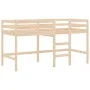 Cama alta de niños con escalera madera maciza pino 90x200 cm de , Camas y somieres - Ref: Foro24-835889, Precio: 171,31 €, De...