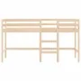 Cama alta de niños con escalera madera maciza pino 90x200 cm de , Camas y somieres - Ref: Foro24-835889, Precio: 171,31 €, De...