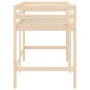 Cama alta de niños con escalera madera maciza pino 90x200 cm de , Camas y somieres - Ref: Foro24-835889, Precio: 171,31 €, De...