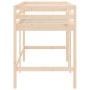 Hochbett für Kinder mit Leiter aus massivem Kiefernholz 90x200 cm von , Betten und Lattenroste - Ref: Foro24-835889, Preis: 1...