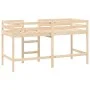 Cama alta de niños con escalera madera maciza pino 90x200 cm de , Camas y somieres - Ref: Foro24-835889, Precio: 171,31 €, De...