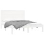 Estructura de cama de madera maciza blanca 140x200 cm