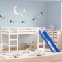 Kinderhochbett mit weißer Massivholzleiter 80x200 cm von , Betten und Lattenroste - Ref: Foro24-835905, Preis: 189,10 €, Raba...