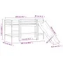 Kinderhochbett mit weißer Massivholzleiter 80x200 cm von , Betten und Lattenroste - Ref: Foro24-835905, Preis: 187,34 €, Raba...