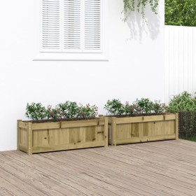 Outdoor planters 2 units made of impregnated pine wood by , Pots and planters - Ref: Foro24-837458, Price: 117,65 €, Discount: %