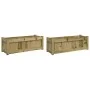 Outdoor planters 2 units made of impregnated pine wood by , Pots and planters - Ref: Foro24-837458, Price: 110,40 €, Discount: %