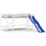 Children's high bed with slide solid white wood 90x190 cm by , Beds and slatted bases - Ref: Foro24-835911, Price: 299,33 €, ...