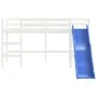 Children's high bed with slide solid white wood 90x190 cm by , Beds and slatted bases - Ref: Foro24-835911, Price: 299,33 €, ...
