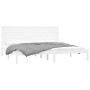 Estructura de cama madera maciza blanco Supe King 180x200 cm