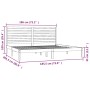 Estructura de cama madera maciza blanco Supe King 180x200 cm