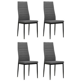 Sillas de comedor 4 unidades tela gris claro von vidaXL, Essstühle - Ref: Foro24-246182, Preis: 167,46 €, Rabatt: %