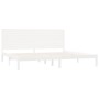 Estructura de cama madera maciza blanco 200x200 cm