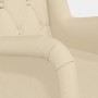 Sillón con patas mecedoras madera maciza caucho y tela crema de , Sillones - Ref: Foro24-329414, Precio: 237,58 €