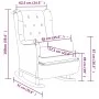 Sessel mit Schaukelbeinen, massivem Gummiholz und cremefarbenem Stoff von , Sessel - Ref: Foro24-329414, Preis: 231,40 €, Rab...