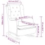 Sillón con patas mecedoras madera maciza caucho y tela crema de , Sillones - Ref: Foro24-329414, Precio: 237,58 €