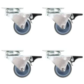 Double swivel wheels with double brakes 4 units 50 mm by , Material handling - Ref: Foro24-143439, Price: 18,57 €, Discount: %