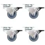 Double swivel wheels with double brakes 4 units 50 mm by , Material handling - Ref: Foro24-143439, Price: 18,57 €, Discount: %