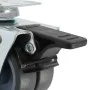 Double swivel wheels with double brakes 4 units 50 mm by , Material handling - Ref: Foro24-143439, Price: 18,57 €, Discount: %