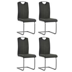 Cantilever dining chairs 4 units gray synthetic leather by vidaXL, dining chairs - Ref: Foro24-246192, Price: 230,02 €, Disco...