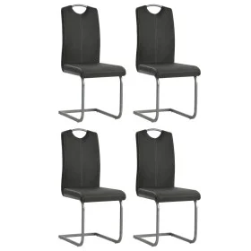 Cantilever dining chairs 4 units gray synthetic leather by vidaXL, dining chairs - Ref: Foro24-246192, Price: 226,66 €, Disco...