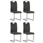 Cantilever dining chairs 4 units gray synthetic leather by vidaXL, dining chairs - Ref: Foro24-246192, Price: 226,63 €, Disco...