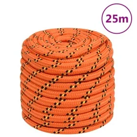 Orange polypropylene boat rope 18 mm 25 m by , Ropes and metal cords - Ref: Foro24-152682, Price: 34,85 €, Discount: %
