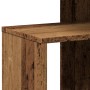 Mesa auxiliar de madera contrachapada envejecida 36x30x56 cm