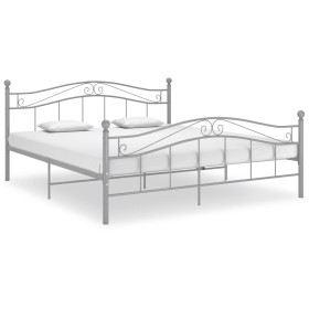 Graues Metallbettgestell 160x200 cm von , Betten und Lattenroste - Ref: Foro24-325002, Preis: 143,32 €, Rabatt: %