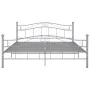 Gray metal bed frame 160x200 cm by , Beds and slatted bases - Ref: Foro24-325002, Price: 152,29 €, Discount: %