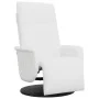 Sillón reclinable con reposapiés cuero sintético blanco de , Sillones - Ref: Foro24-356510, Precio: 222,70 €, Descuento: %