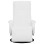 Sillón reclinable con reposapiés cuero sintético blanco de , Sillones - Ref: Foro24-356510, Precio: 222,70 €, Descuento: %