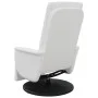 Sillón reclinable con reposapiés cuero sintético blanco de , Sillones - Ref: Foro24-356510, Precio: 222,70 €, Descuento: %