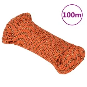 Orange polypropylene boat rope 5 mm 100 m by , Ropes and metal cords - Ref: Foro24-152652, Price: 16,54 €, Discount: %