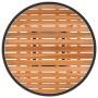 Mesa de comedor de jardín ratán sintético acacia negro Ø 70 cm