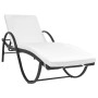 Garden lounger with cushion and black synthetic rattan table by vidaXL, Loungers - Ref: Foro24-42886, Price: 155,80 €, Discou...