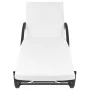 Garden lounger with cushion and black synthetic rattan table by vidaXL, Loungers - Ref: Foro24-42886, Price: 153,84 €, Discou...