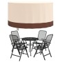 Round garden furniture cover Oxford 600D beige Ø 157x71 cm by , Garden furniture covers - Ref: Foro24-359651, Price: 39,31 €,...