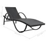 Garden lounger with cushion and black synthetic rattan table by vidaXL, Loungers - Ref: Foro24-42886, Price: 155,80 €, Discou...