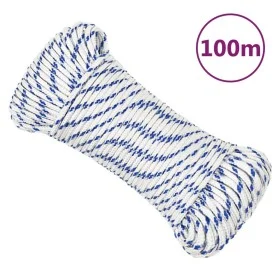White polypropylene boat rope 4 mm 100 m by , Ropes and metal cords - Ref: Foro24-152276, Price: 13,99 €, Discount: %